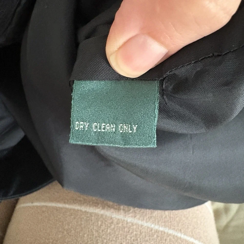 Lauren Ralph Lauren 100% Linen‎ Pants BLACK Lined 10P Minimalist Preppy